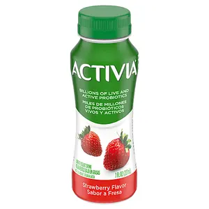 Activia益生菌日报酸奶饮料，草莓和蓝莓8克拉多种包装，3.1盎司批发