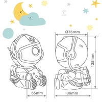 Lampe LED pour enfants avec projecteur 3W blanc, câble USB 0,8m, 8 modes d'éclairage (GSC 202800015)
