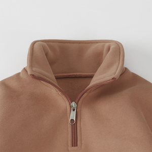 OEM personalizable niños Zip-up pulóver Jogging trajes con capucha cuello bordado impreso niños chándales para el invierno - Product Image 4