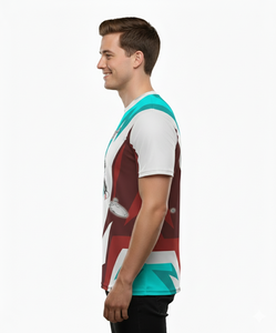 Maillots de football à manches courtes imprimés avec motif, en polyester, imprimés par transfert thermique - Product Image 3