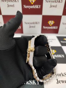 41mm Nouvelle Marque En Acier Inoxydable Glacé Montre Étincelant À La Main Buste VVS Moissanite Haute Qualité Bijoux De Mode - Product Image 4