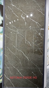 Damasta สีดำกันลื่น600*1200มม. พื้นผิวเป็นคลื่นเคลือบผิวพอร์ซเลนมันวาวสูงจากอินเดีย - Product Image 4