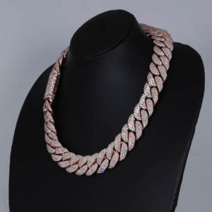 Joyería más vendida deslumbrante Diamante de moissanita con cadena de claridad VVS con diseño único elaborado en plata de ley 925 - Product Image 3