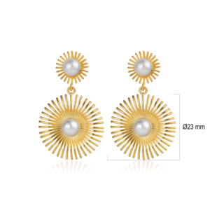 Pendientes Turcos Hechos a Mano con Diseño Circular en Forma de Sol, Venta al por Mayor, Joyería Vintage de Plata de Ley 925 - Product Image 2