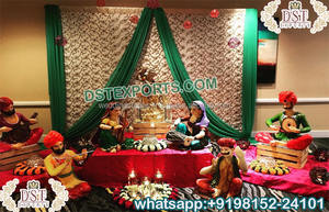 Gujarati boda Garba noche FRP Radha Krishna estatua boda hindú Radha Krishan estatua colorida fibra Radha Krishna estatuas - Product Image 4