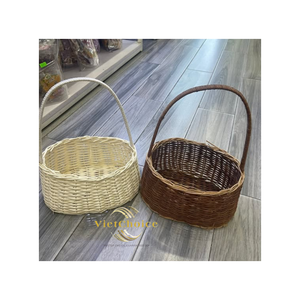 Eco Handwoven Rattan Storage <b>Basket</b> Natural <b>Wicker</b> Fruit Bowl Multifunction Kitchen Bathroom Organizer Living Room - Product Image 4