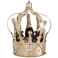 Vente en gros King Crown Refroidisseurs de vin en métal Seaux à vin à champagne en acier inoxydable Refroidisseurs pour seau de fête Prix de gros