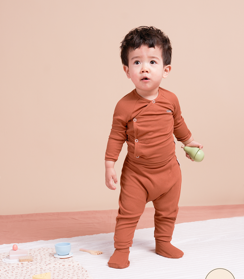 Костюм унисекс вьетнамский для новорожденных 0-6 месяцев, Топ с длинным рукавом и брюки с высоким поясом