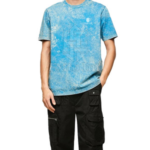 Camisetas de lavado ácido personalizadas OEM para hombres, ligeras, de secado rápido y suave, con estampado de fitness al por mayor - Product Image 1