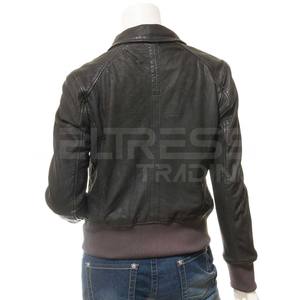 Venta al por mayor de calidad superior de las mujeres de bombardero chaqueta de cuero de la motocicleta transpirable Auto Racing Wear para la motocicleta del equipo personalizable - Product Image 6