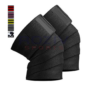 <b>High</b> Quality Soft Thick Lightweight Breathable Cotton <b>Knee</b> Wraps with Keep Warm Function for Weightlifting Gym Fitness Workout - Product Image 4
