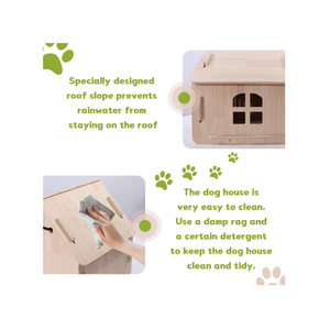 บ้านสุนัขในร่มพร้อมประตูสำหรับสุนัขขนาดเล็กกลางประกอบง่ายผลิตในเวียดนามสิ่งจูงใจที่น่าสนใจสำหรับผู้นำเข้า - Product Image 3