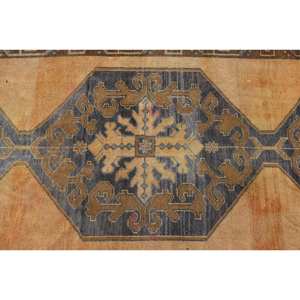 <b>Vintage</b> Orange Brown 3.1 X 10.8ft Large Area Turkish <b>Rug</b> Wool Seagrass Latex Abstract Rectangular Hallway Design Room <b>Rug</b> - Product Image 5