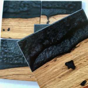 High Quality Dual Tone Wooden Resin <b>Coasters</b>, Handmade Stone <b>Drink</b> <b>Coasters</b> for Stylish Tabletop Protection and Decorative Appea - Product Image 3