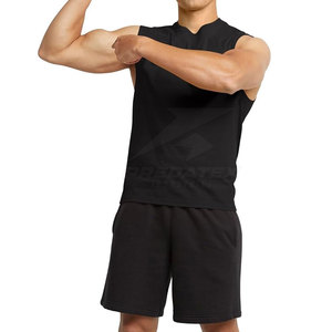 Chemises sans manches pour hommes à col rond, personnalisées, très populaires, 100% coton, tissu tricoté, taille personnalisée, nouveau style - Product Image 5