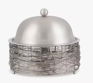 Pot chaud de luxe fait à la main de meilleure qualité forme ronde cuisine de table utilisation de réchauffement des aliments pot en métal arabe de haute qualité - Product Image 4