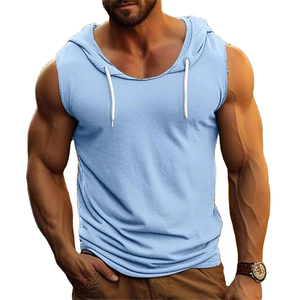 Camiseta sin Mangas Deportiva de Punto para Hombre, de Alta Calidad, con Bordado, de Secado Rápido, para Entrenamiento - Product Image 4