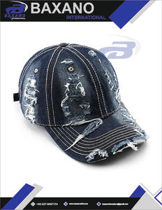 หมวกแก๊ปยีนส์วินเทจสไตล์คลาสสิก หมวกเบสบอลยีนส์ขาดๆ ลายอนิเมะ หมวกยูนิเซ็กส์ลำลอง พร้อมโลโก้สั่งทำ - Product Image 6