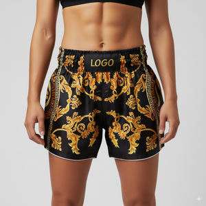 Vêtements de combat personnalisés, shorts de Muay Thaï brodés par sublimation, shorts de gymnastique pour entraînement d'arts martiaux - Product Image 3