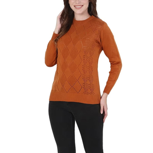 Pull décontracté pour femmes Look quotidien Pull pour femmes avec col rond Texture tricotée Pull élégant à col roulé - Product Image 5