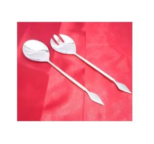 Outils de salade de serveur de salade de finition argentée de conception de poignée incurvée parfaits pour des restaurants hôtel et ressource de l'Inde - Product Image 1