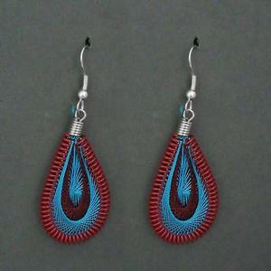 Tip Top Fashions 1316105C <b>Rhodium</b> Plated Multi-Thread Dangler <b>Earrings</b> Trendy Copper Flower Drop Design for Religious Party - Product Image 1