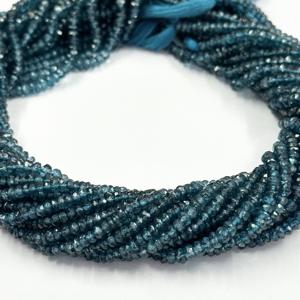 ลูกปัดโทแพซลอนดอนบลูธรรมชาติขนาด 4 มม. ทรงรอนเดลเหลี่ยมเพชรพลอย ประกายสวยงาม ลูกปัดพลอยโทแพซสำหรับทำสร้อยคอ งานแฮนด์เมด ดีไซน์สวยงาม ขายดี - Product Image 3