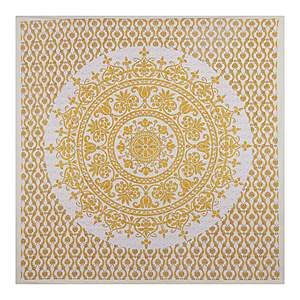 Yellow Floral Print 240 TC 100% Cotton Double Bed <b>Sheet</b> Set with 2 Pillow Covers <b>King</b> <b>Size</b> 3pc & 4pc Options for Home Use - Product Image 4