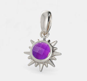 Quartz rose pierre de naissance bijoux fins 925 argent soleil forme pendentif breloque assembler ensemble gros pendentifs breloques forme de soleil - Product Image 6