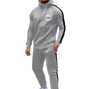 Fleece Tracksuits Men's Slim Tracksuit Set 2 Piece Outfit Zipper Hoodies And <b>Pants</b> Casual Fashion Daily Sportswear Track <b>suit</b> - Product Image 2