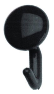 Appendiabiti con Pomolo 1 Posto Colore Nero - Product Image 2