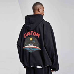 Nouveau Sweat à Capuche Unisexe Oversize Personnalisé 2026 en Coton Double Couche 420 GSM, Sans Cordon, Impression DTG OEM - Product Image 3