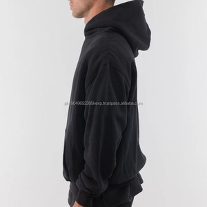 Sweat à capuche en molleton épais uni pour homme, sweat à capuche de sport transfrontalier, 100% coton, respirant, sweat à capuche de sport - Product Image 3