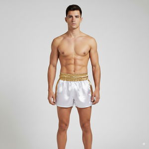 Nueva llegada logotipo personalizado Muay Thai Shorts 100% algodón Kick Boxing moda venta al por mayor a granel MMA Shorts con diseño frontal - Product Image 5