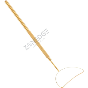 Suministros de extensión de pestañas de espejo láser Extensiones de pestañas de acero inoxidable de media luna grande Espejo dental iluminado - Product Image 3