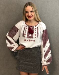 Blusa étnica de manga larga bordada rumana elegante a la moda para mujer - Product Image 2