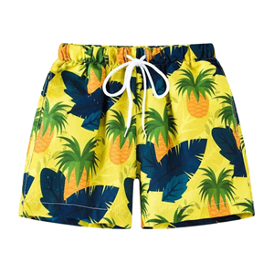 Shorts de plage imprimés de haute qualité pour hommes Doublure en maille écologique Ajustement réglable 100% coton Mode estivale pour les activités côtières - Product Image 1