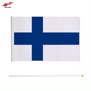 <span class=keywords><strong>Drapeau</strong></span> national finlandais de haute qualité en polyester 14*21, blanc avec <span class=keywords><strong>croix</strong></span> bleue, pour décoration extérieure - Product Image 3