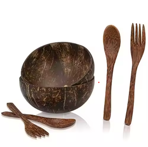 2025 tendance chaude bol de riz en bois de coquille de noix de coco naturelle écologique 100% compostable pour la fête servant des fruits de légumes mélangés - Product Image 4
