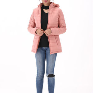 Veste d'hiver pour femme personnalisée, fermeture éclair de haute qualité, nouvelle veste matelassée respirante à manches longues, mode, capuche, grande taille - Product Image 2