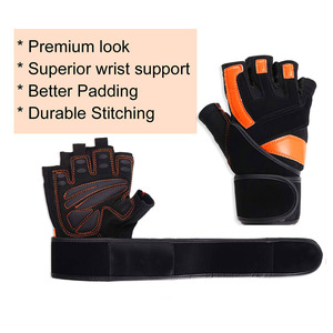Guantes de gimnasio de levantamiento de pesas transpirables con logotipo personalizado, guantes de seguridad para entrenamiento físico con ajuste cómodo - Product Image 3