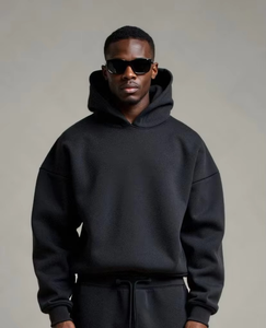 Sweats à capuche et sweatshirts en molleton chaud de qualité 100% coton pour hommes avec col à capuche brodé solide pour la saison hivernale - Product Image 6