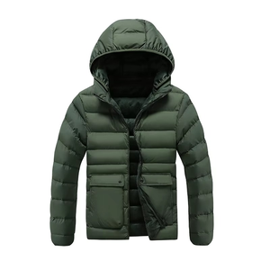 Chaquetas de Invierno de Moda al por Mayor OEM, Logotipo Personalizado, Impermeables, Talla Grande, Chaquetas Acolchadas para Hombre con Cuello Alto y Logotipo Frontal - Product Image 1