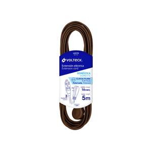 Rallonge domestique Volteck ED-5C de 1,8 m, marron, avec prise plate, 15 A, fil SJTW, 3 prises, matériau PVC pour appareils électroménagers - Product Image 1