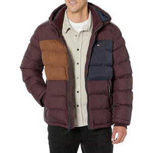 Veste matelassée pour homme sur mesure OEM, style décontracté sportif d'hiver chaud, capuche, rembourrage matelassé, style streetwear, grande taille - Product Image 1