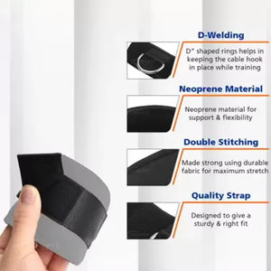 สายรัดข้อเท้าไนลอนสีดำสำหรับออกกำลังกายฟิตเนสแผ่นรองนีโอพรีนกันน้ำระดับมืออาชีพ - Product Image 5