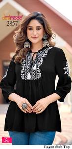 Casual Wear Comfortable <b>Knit</b> Fabric Short Round Neck <b>Tunic</b> Soft And Stretchy Daily Use Set Wholesale Price Global Delivery - Product Image 2