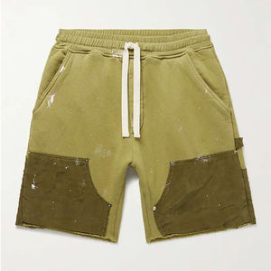 Wholesale Custom Made Terry Cloth Splattered <b>Paint</b> Men 5 Inch Inseam Shorts Custom Logo Cargo Shorts - Product Image 1