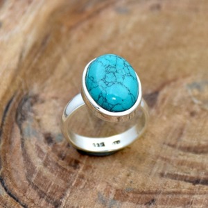 Trending Boho Style <b>Ring</b> 925 Solid Sterling Silver Fashion Green <b>Turquoise</b> Woman Girls Jewelry Perfect Wedding Gift for Her - Product Image 4