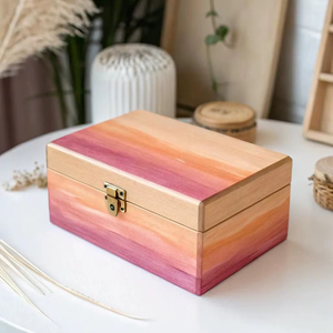 Caja de Joyería Artística de Madera de Resina, Hecha a Mano, Personalizable, Regalo de Boda, Decoración del Hogar, Almacenamiento, Navidad, Día de San Valentín, Fiesta - Product Image 1